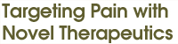 Targeting Pain with Novel Therapeutics