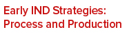 Early IND Strategies: Process and Production